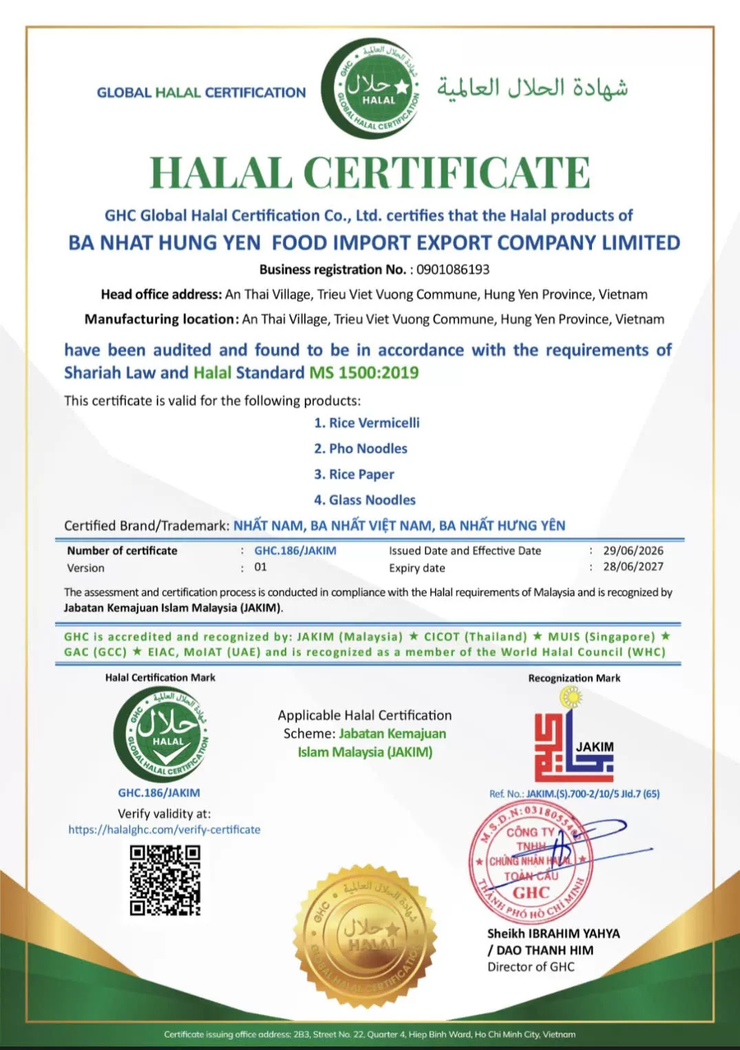 Chứng nhận HALAL