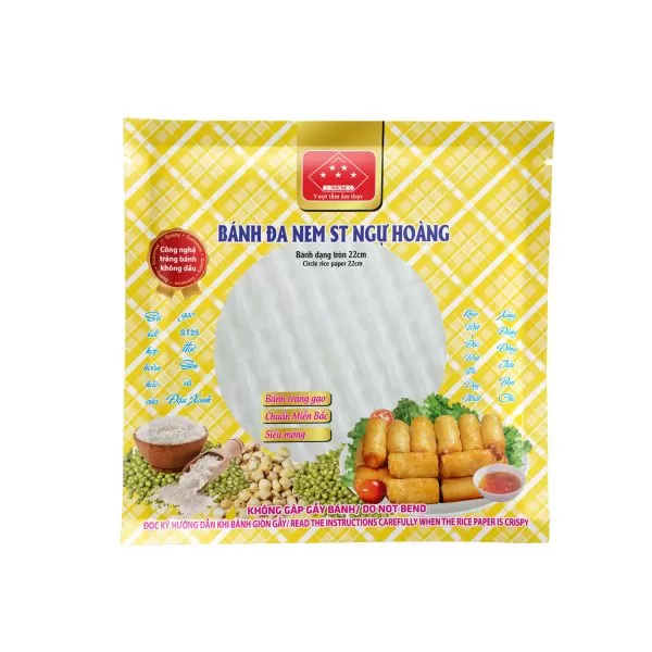 BÁNH ĐA NEM ST NGỰ HOÀNG TRẮNG 22CM x 70G