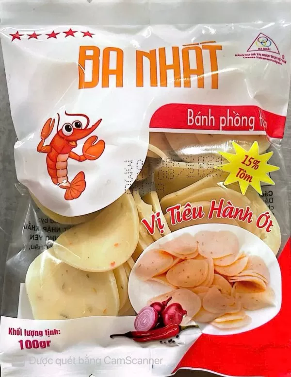 BÁNH PHỒNG TÔM VỊ TIÊU HÀNH ỚT